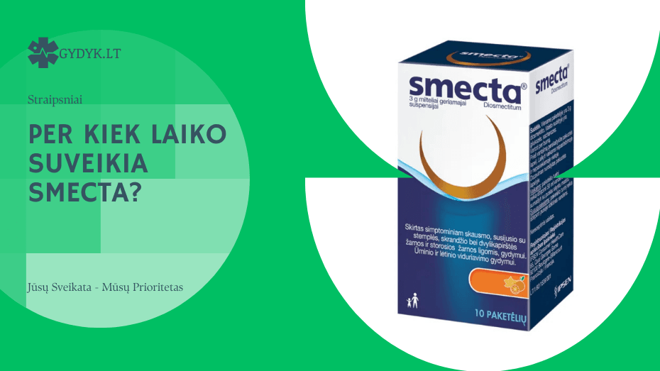 Per kiek laiko suveikia Smecta