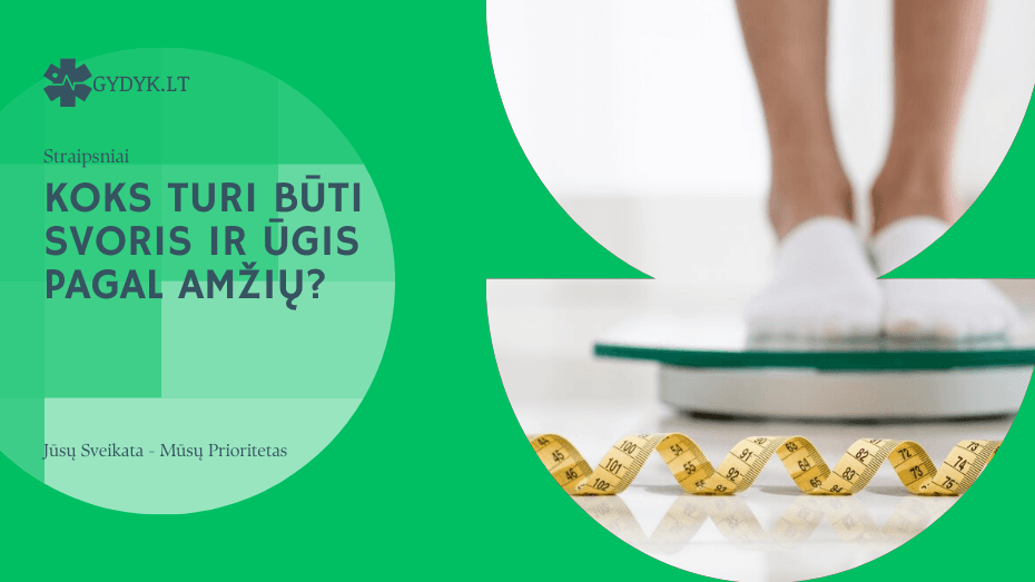 koks turi būti svoris ir ūgis pagal amžių