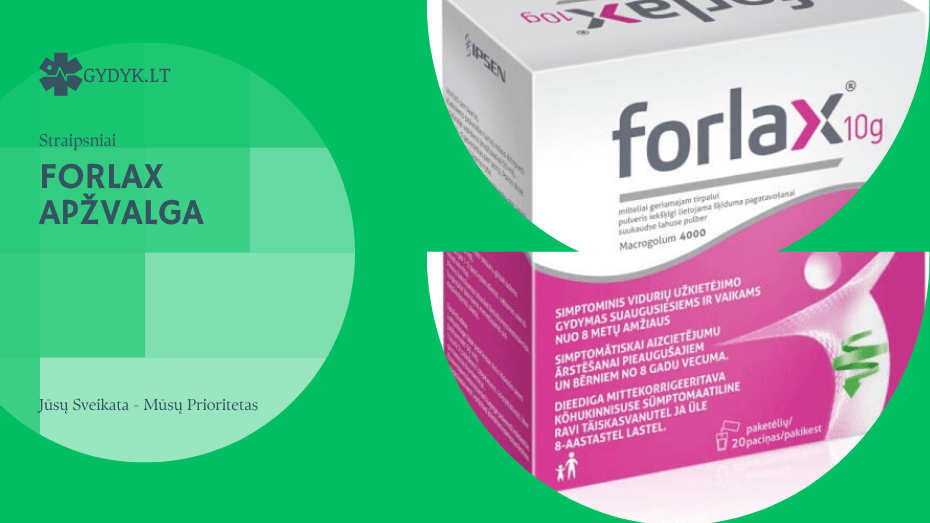 Forlax apžvalga: vartojimas, šalutinis poveikis ir atsiliepimai forlax apŽvalga