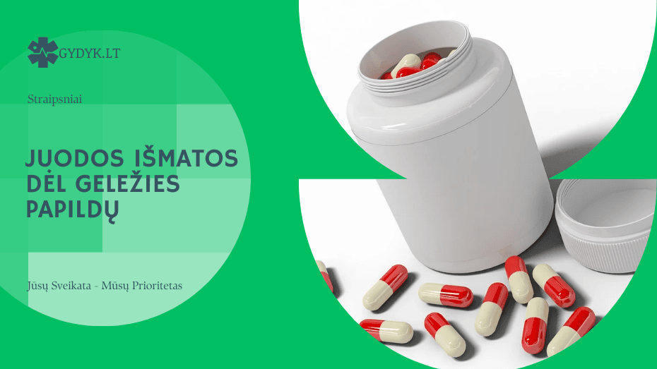 Juodos išmatos dėl geležies papildų