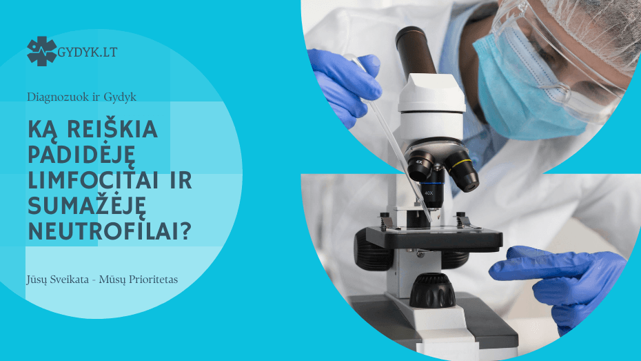 Ką reiškia padidėję limfocitai ir sumažėję neutrofilai