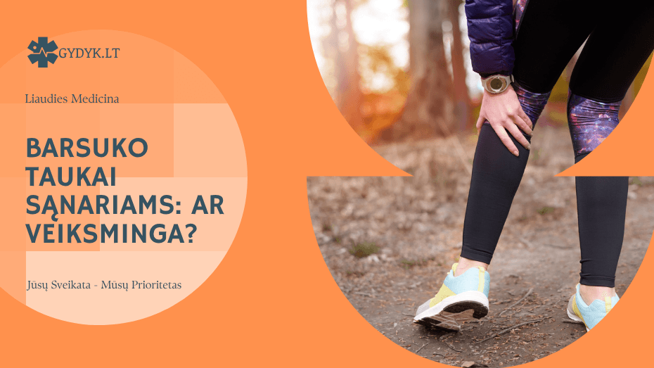 Barsuko taukai sąnariams ar veiksminga