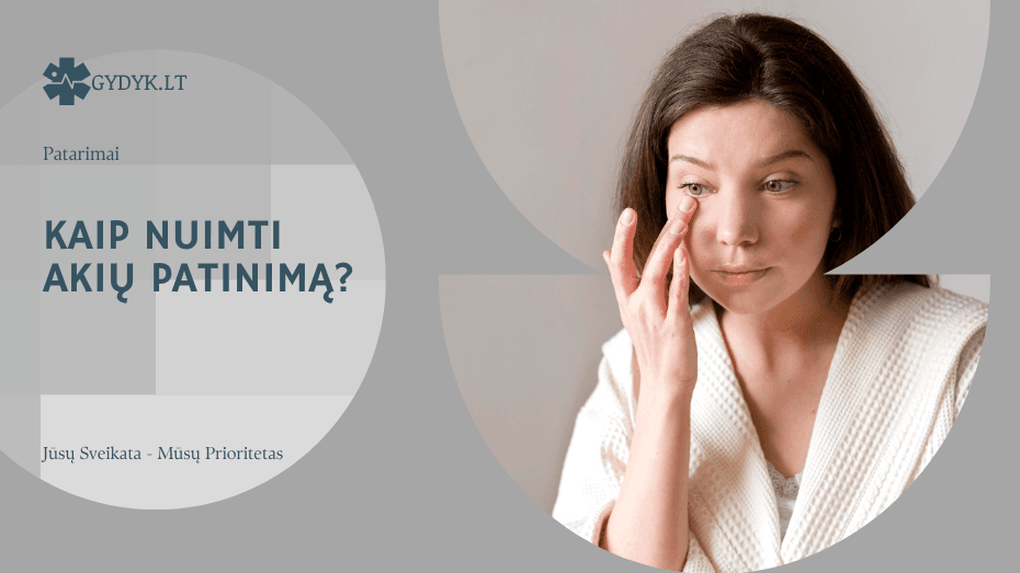 Kaip nuimti akių patinimą?