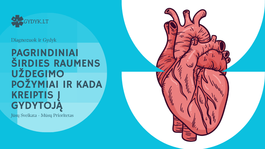 Pagrindiniai širdies raumens uždegimo požymiai ir kada kreiptis į gydytoją Pagrindiniai širdies raumens uždegimo požymiai ir kada kreiptis į gydytoją