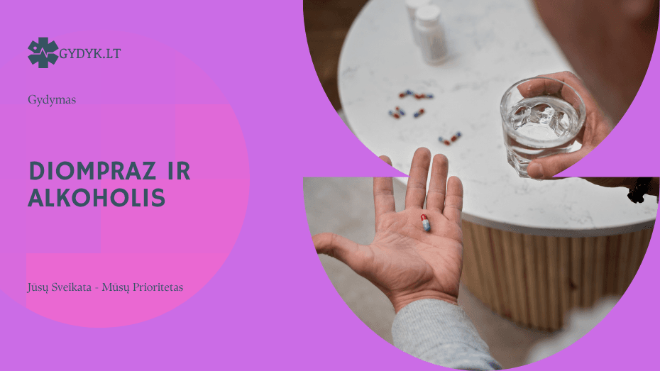 Diompraz ir alkoholis: galimi šalutiniai poveikiai ir pavojai