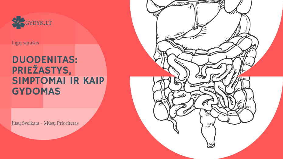 Duodenitas: priežastys, simptomai ir kaip gydomas